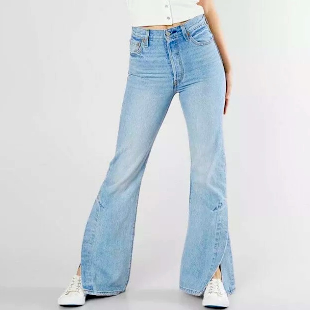 LEVI'S PREMIUM Ribcage Split Flare High Cut Jeans